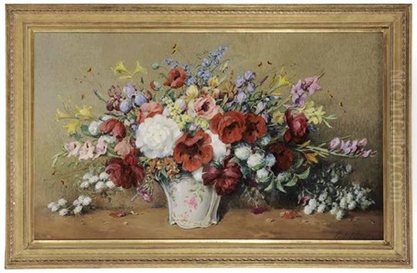 Still Life With Summer Flowers by Carle John Blenner