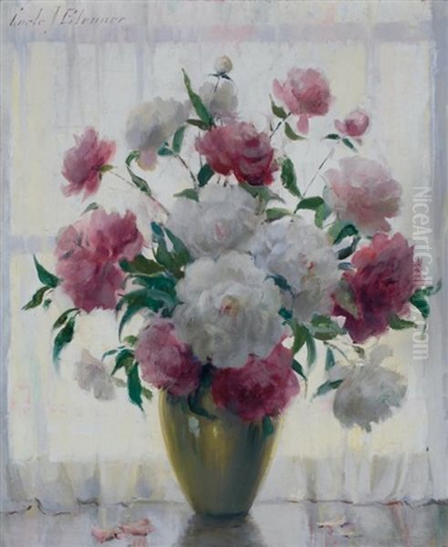 Still Life With Peonies by Carle John Blenner