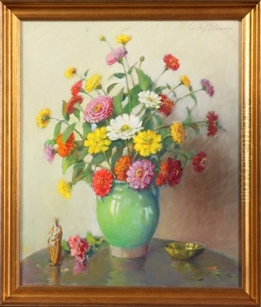 Vase W/ Flowers by Carle John Blenner