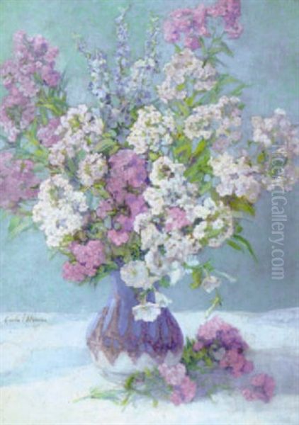 Floral Bouquet Oil Painting by Carle John Blenner