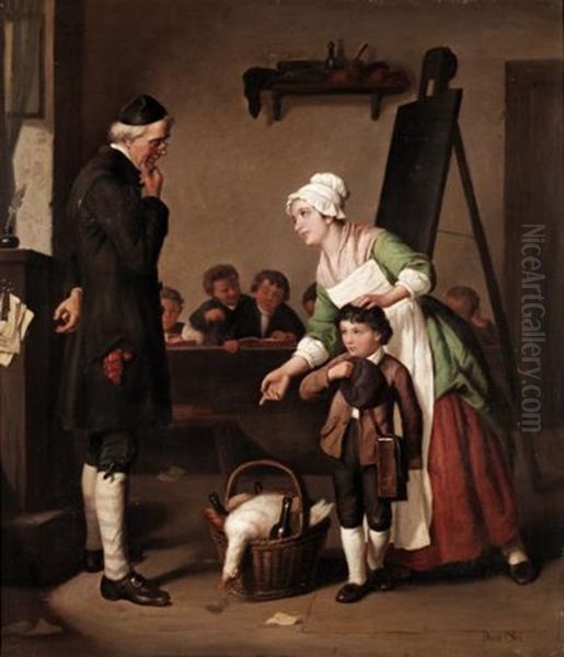 The Schoolmaster's Privilege Oil Painting by David Joseph Bles