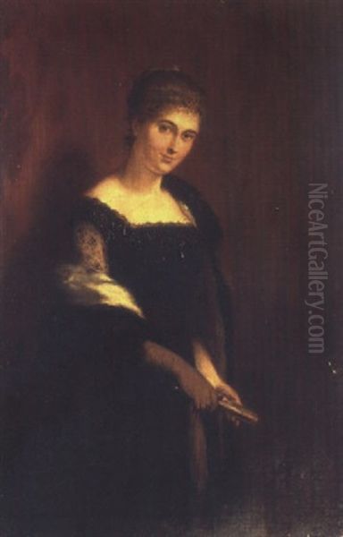 Portrait Of Princess Petrocochino, The Artist's Daughter Oil Painting by David Joseph Bles