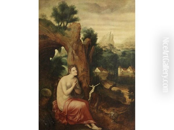 The Penitent Magdalen Oil Painting by Herri met de Bles