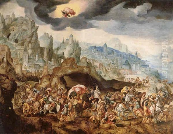 The Conversion Of St. Paul Oil Painting by Herri met de Bles