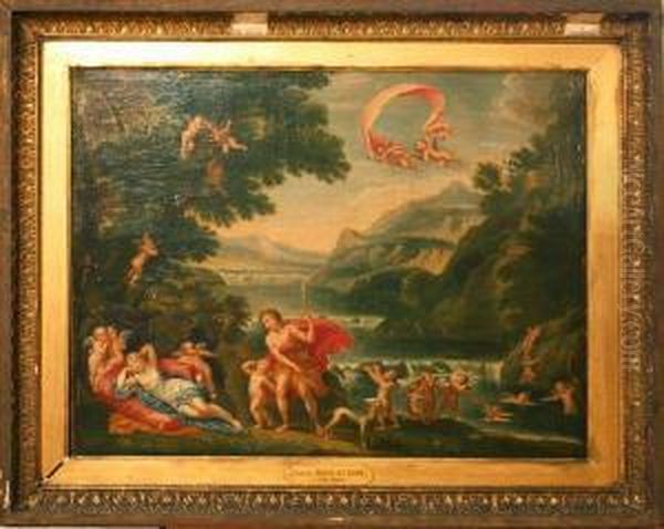 Venus Et Amours Oil Painting by Francesco Albane