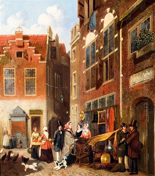 Bij De Uitdragerij Oil Painting by Joseph Bles