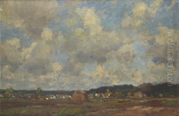 Paysage Sous Un Ciel Nuageux Oil Painting by Maurice Blieck