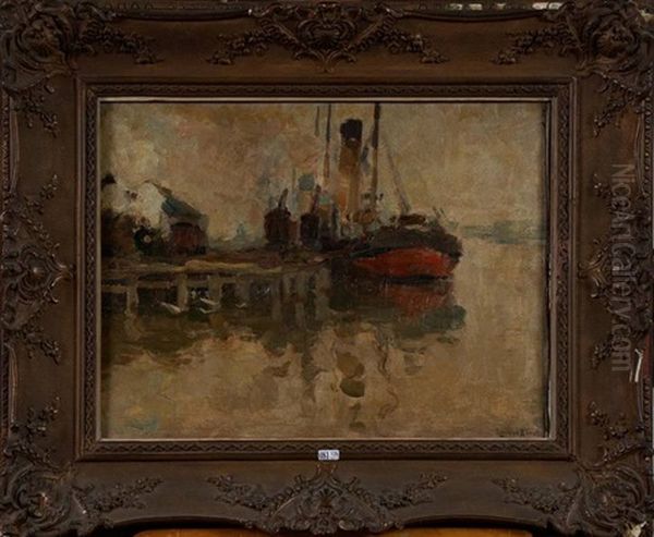 Coin D'un Port Oil Painting by Maurice Blieck