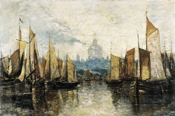 Havenzicht Oil Painting by Maurice Blieck