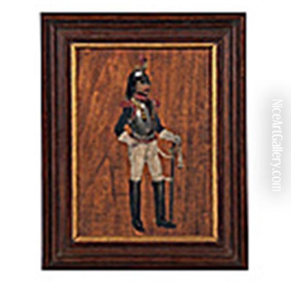 Portrait Of An Officer Oil Painting by Albert Bligny