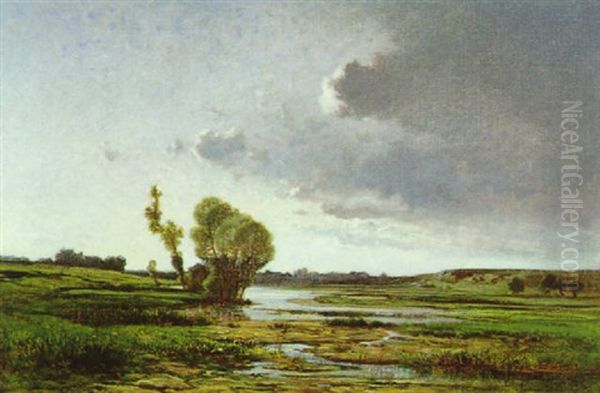 Fluslandschaft Oil Painting by Francis Blin