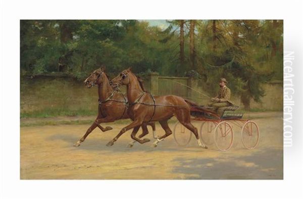 Trotting Home Oil Painting by Thomas Blinks