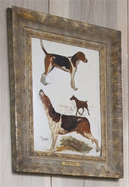 Studies At The Hunt Oil Painting by Thomas Blinks