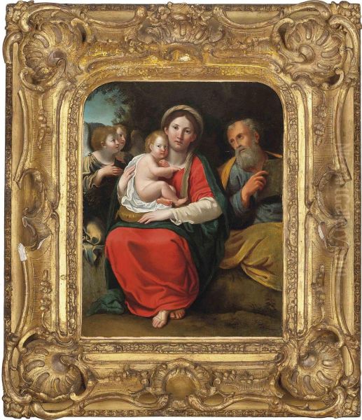 The Holy Family Oil Painting by Francesco Albani