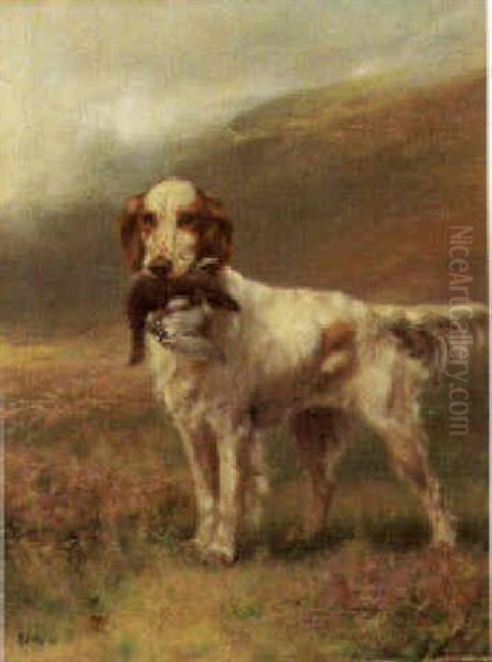 A Retriever Oil Painting by Thomas Blinks