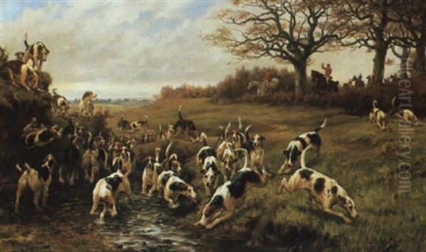 The Pack In Pursuit Oil Painting by Thomas Blinks