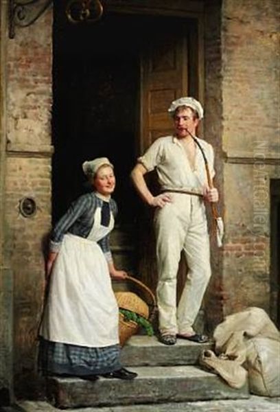 En Bager, Der Kjoler Sig Oil Painting by Carl Heinrich Bloch