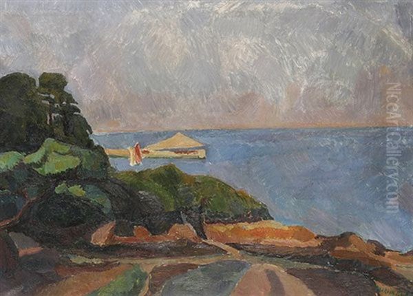 Bretonische Kustenlandschaft Oil Painting by Martin Bloch