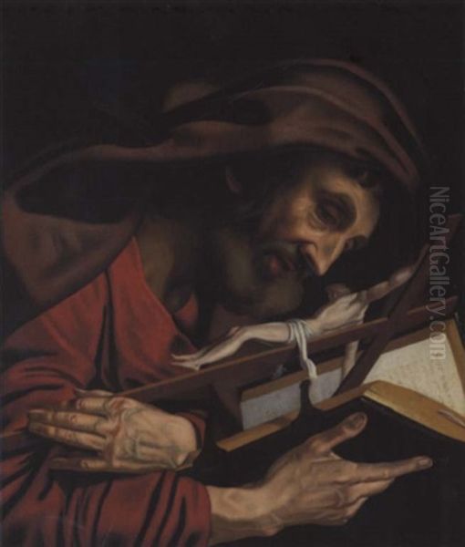 Saint Jerome Oil Painting by Anthonie van (Montfort) Blocklandt