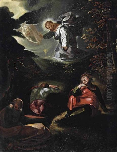 The Agony In The Garden Oil Painting by Abraham Bloemaert