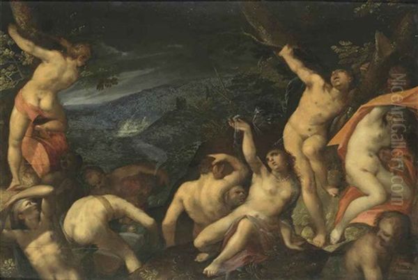 The Fall Of Man Oil Painting by Abraham Bloemaert