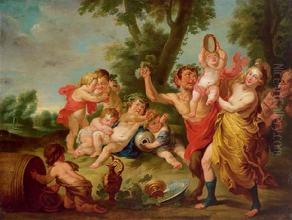 Bacchanal Oil Painting by Abraham Bloemaert