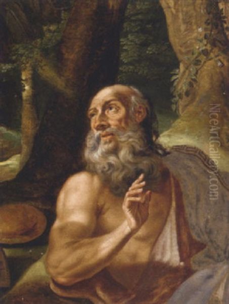 Saint Jerome Oil Painting by Adrien Bloemaert