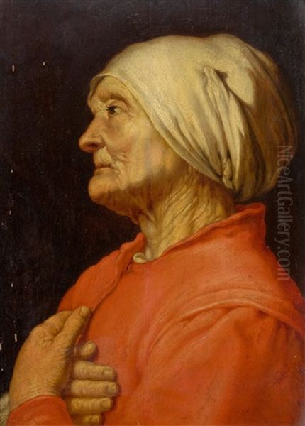 Portrait Of An Old Woman Oil Painting by Hendrick Bloemaert