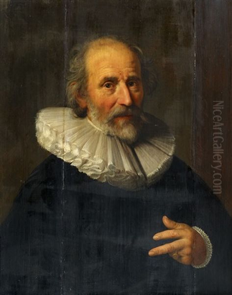 Portrait Of The Painter Abraham Bloemaert by Hendrick Bloemaert