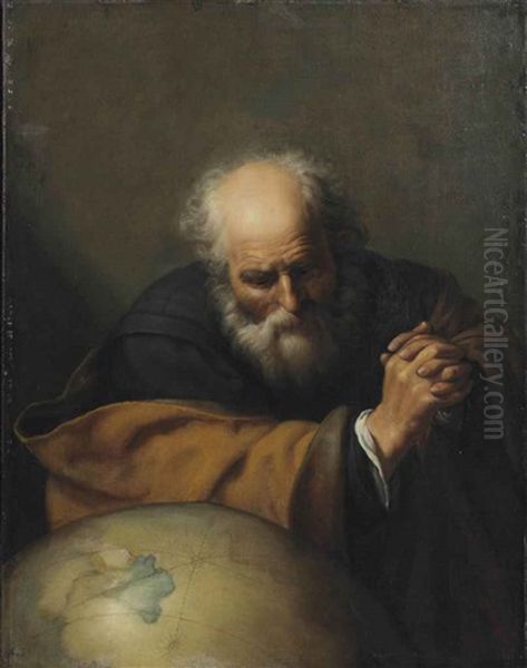 Heraclitus Oil Painting by Hendrick Bloemaert