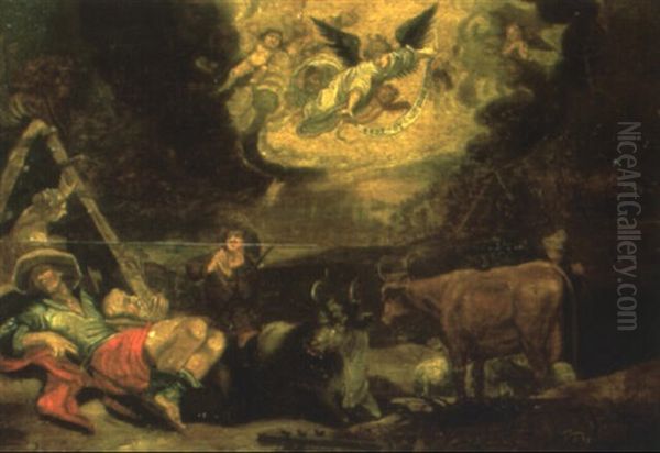 The Annunciation To The Shepherds Oil Painting by Hendrick Bloemaert