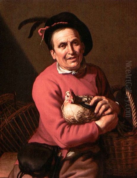 The Poulterer Oil Painting by Hendrick Bloemaert