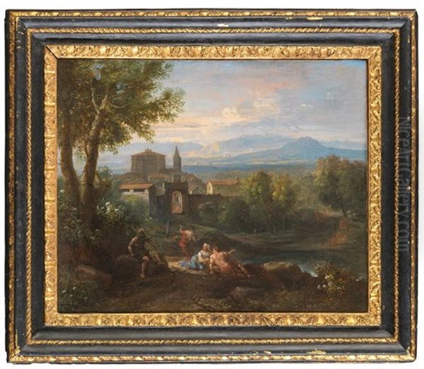 Vue De Caprarola Oil Painting by Jan Frans van Bloemen