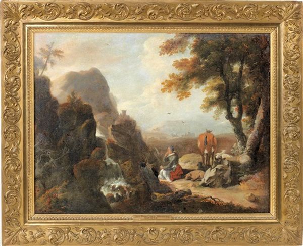 Schaferszene Oil Painting by Jan Frans van Bloemen