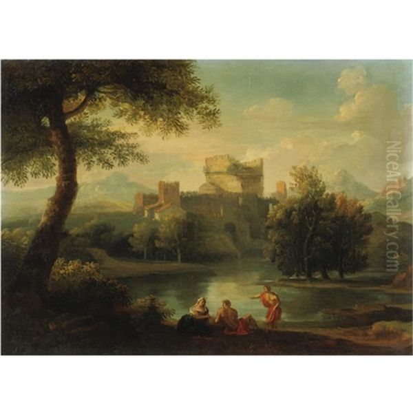 Paesaggio Con La Tomba Di Cecilia Metella Oil Painting by Jan Frans van Bloemen