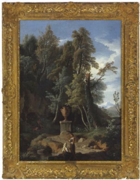 Paesaggio Con Ruscello Oil Painting by Jan Frans van Bloemen