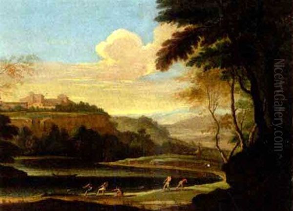 Classical Landscape Oil Painting by Jan Frans van Bloemen