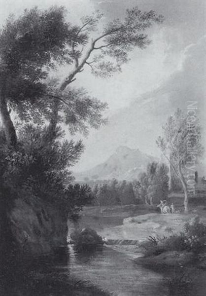 Arcadian Landscape by Jan Frans van Bloemen