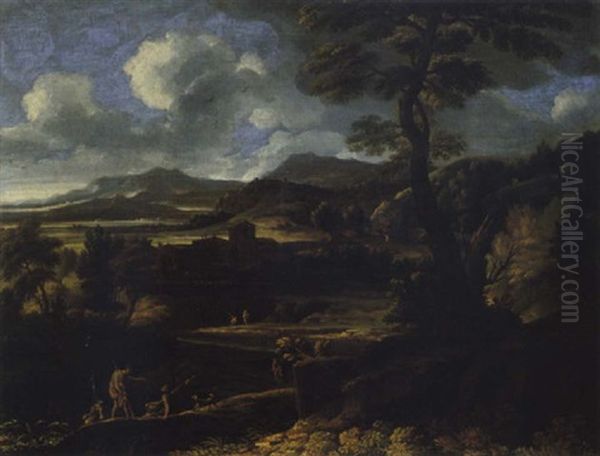 Heroische Landschaft Oil Painting by Jan Frans van Bloemen