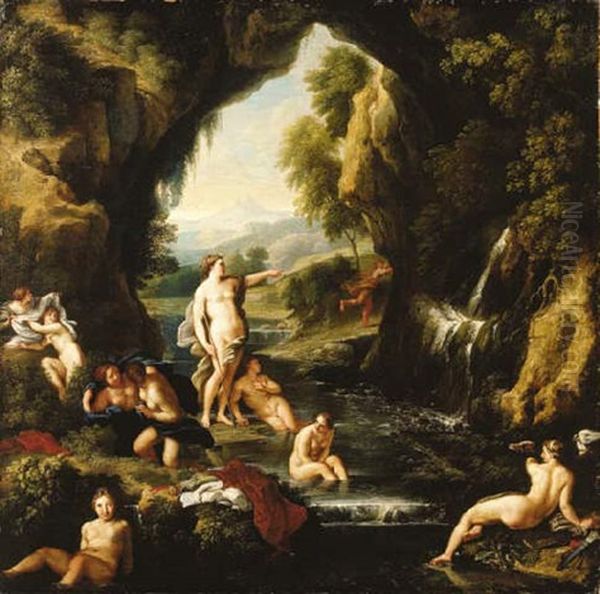 Diana And Actaeon Oil Painting by Jan Frans van Bloemen