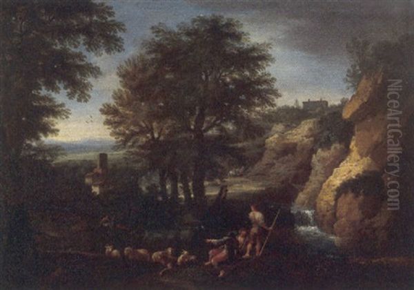 Paesaggio Arcadico Oil Painting by Jan Frans van Bloemen