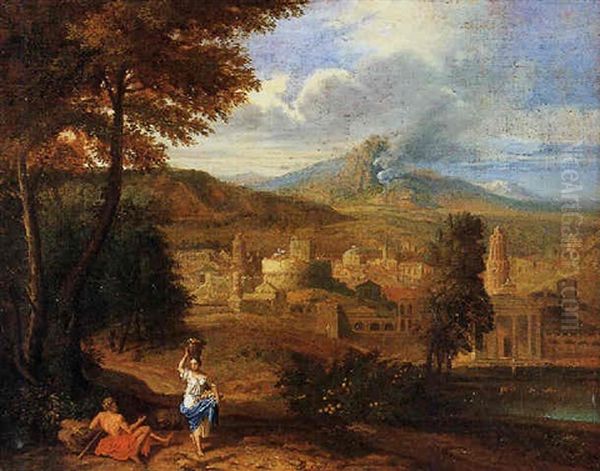 Veduta Della Campagna Romana Oil Painting by Jan Frans van Bloemen