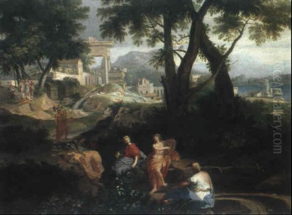 Orpheus Und Eurydike Oil Painting by Jan Frans van Bloemen