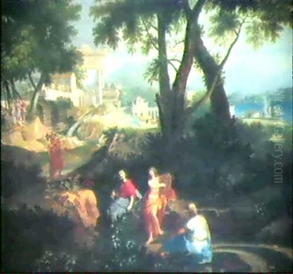 Orpheus Und Eurydike Oil Painting by Jan Frans van Bloemen