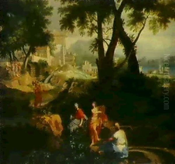 Orpheus Und Eurydice Oil Painting by Jan Frans van Bloemen