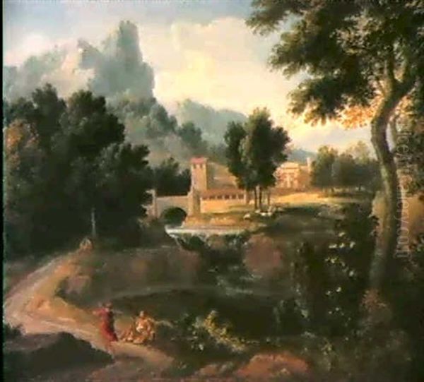 Landschaft Oil Painting by Jan Frans van Bloemen