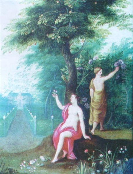 Adam Et Eve Oil Painting by Pieter van Bloemen