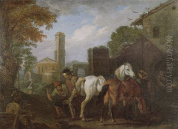 Il Maniscalo Oil Painting by Pieter van Bloemen