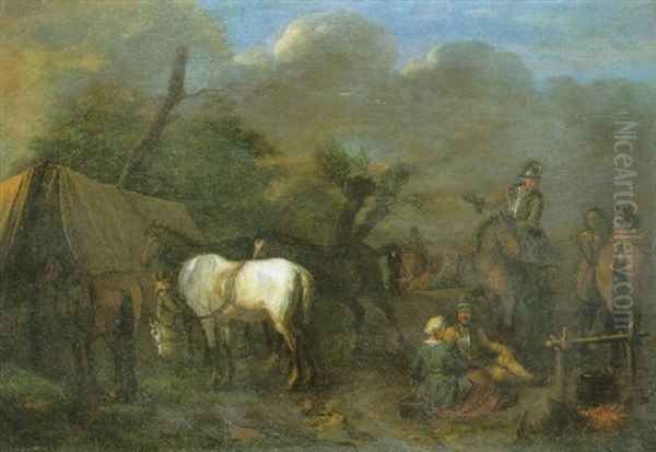 Campamento De Soldados Oil Painting by Pieter van Bloemen