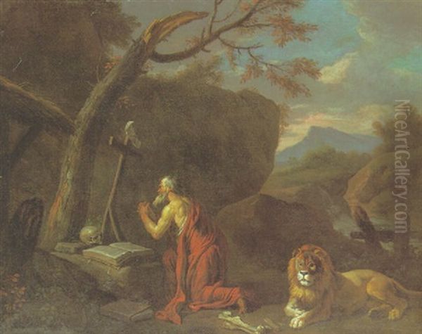 Le Penitent Saint Jerome Oil Painting by Pieter van Bloemen